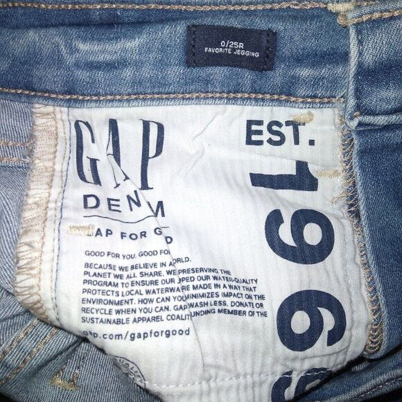 Gap Women's Blue Favorite Jeggings Light Wash Regular Fit Size 0/25 - Picture 8 of 11